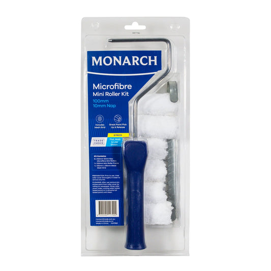 Monarch Microfibre Mini Roller Kit 100mm 10mm nap