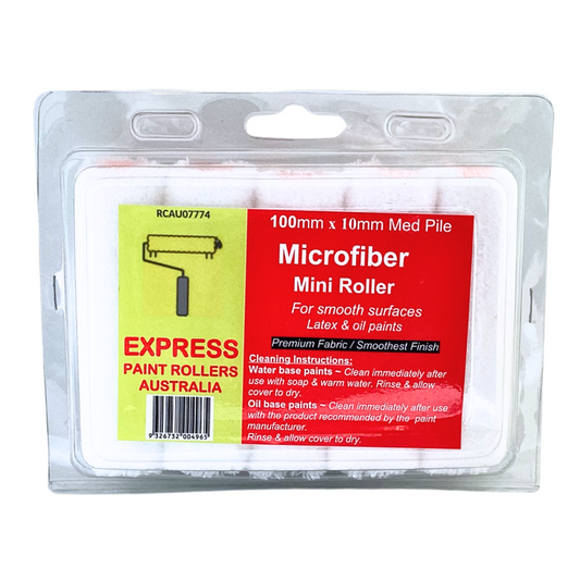 Express Rollers Mini Microfibre 100mm roller sleeves