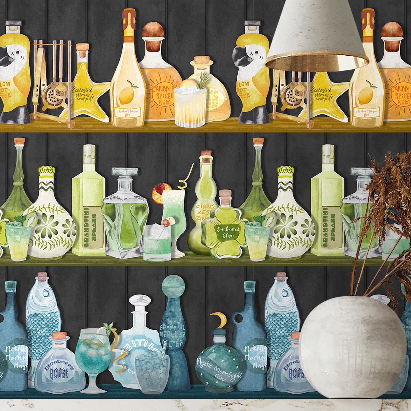 BRAND MCKENZIE Wallpaper Pattern No BMPP004/07A - Mixology