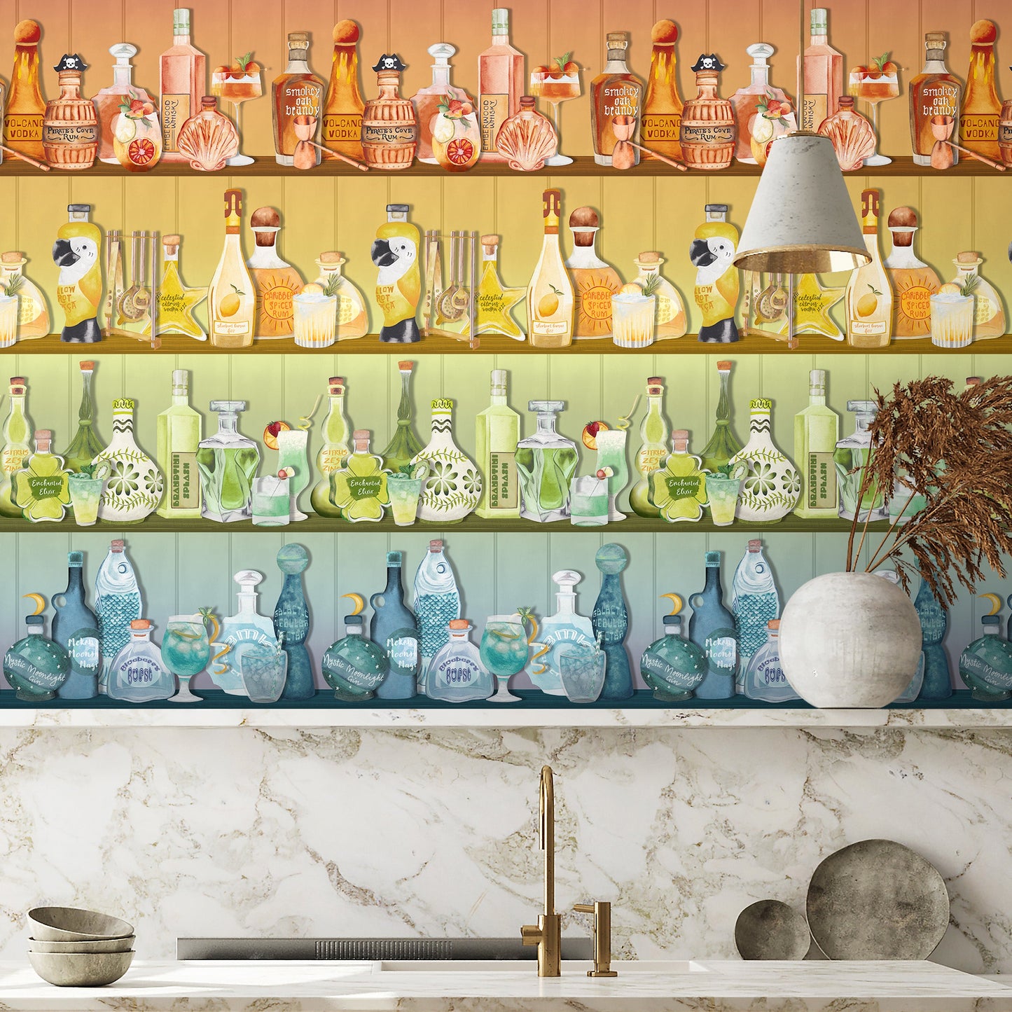 BRAND MCKENZIE Wallpaper Pattern No BMPP004/07C - Mixology
