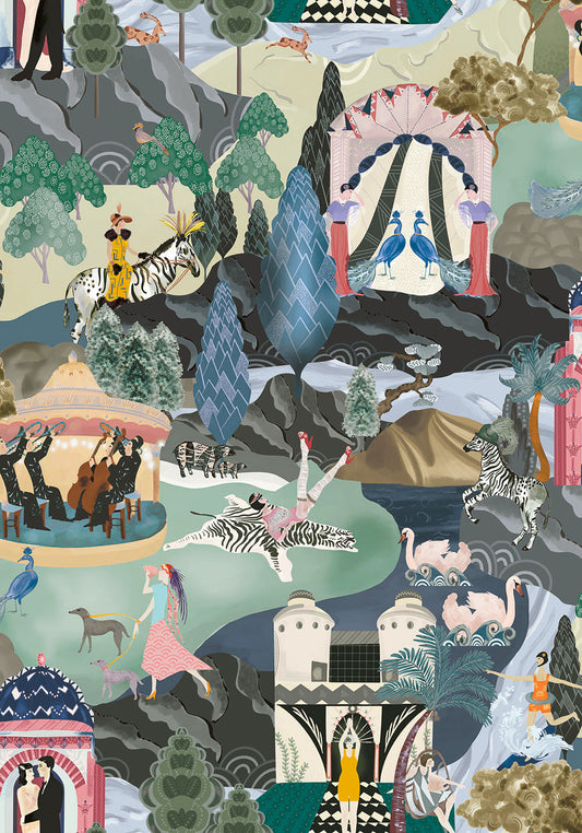 BRAND MCKENZIE Wallpaper Pattern No BMHD002/10C - The Art Deco Hills