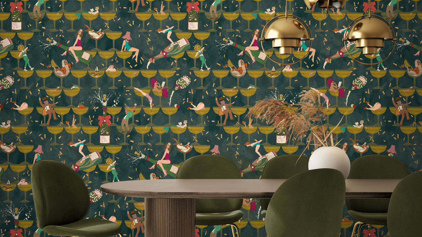 BRAND MCKENZIE Wallpaper Pattern No BMGI006/09B - The Grand Pour