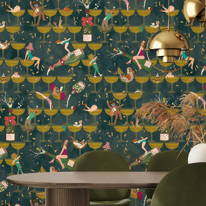 BRAND MCKENZIE Wallpaper Pattern No BMGI006/09B - The Grand Pour