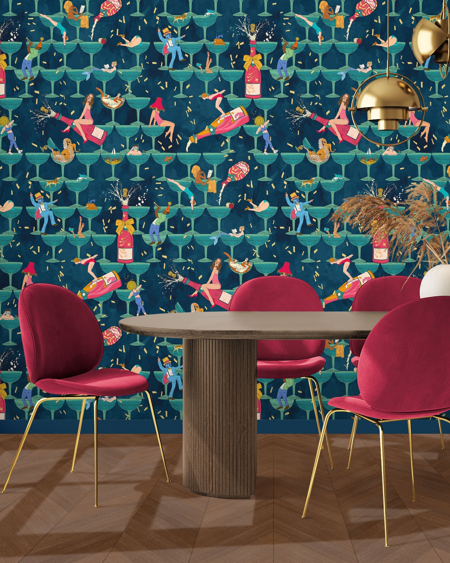 BRAND MCKENZIE Wallpaper Pattern No BMGI006/09C - The Grand Pour