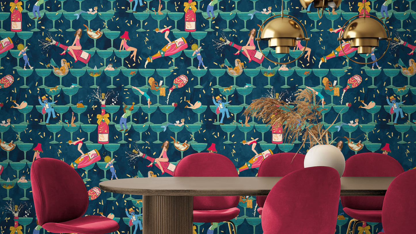 BRAND MCKENZIE Wallpaper Pattern No BMGI006/09C - The Grand Pour