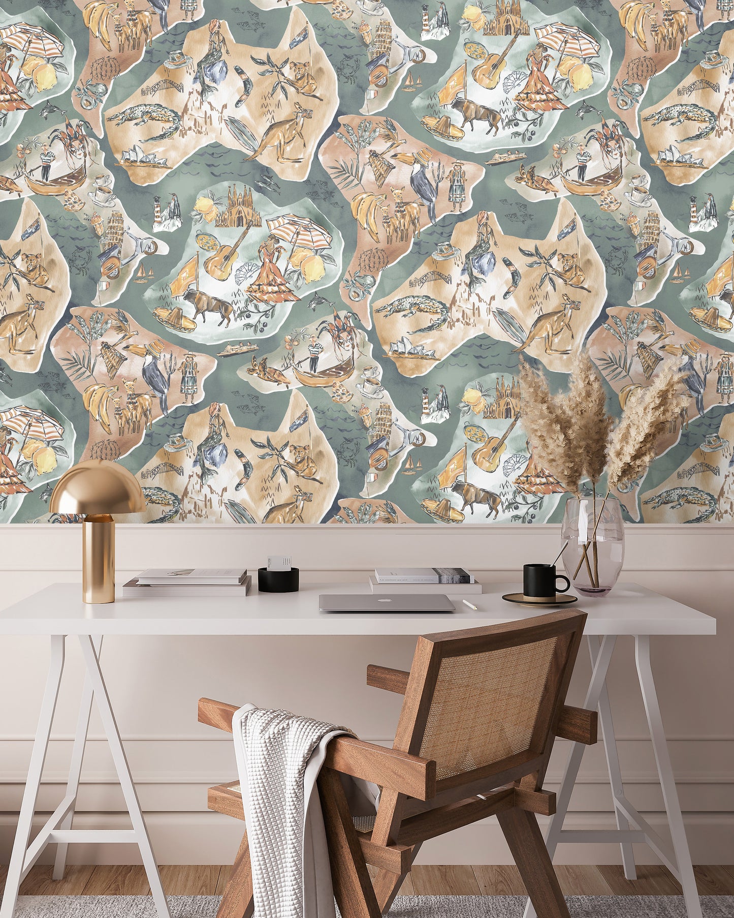 BRAND MCKENZIE Wallpaper Pattern No BMPP004/10A - Travel Map