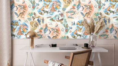 BRAND MCKENZIE Wallpaper Pattern No BMPP004/10B - Travel Map