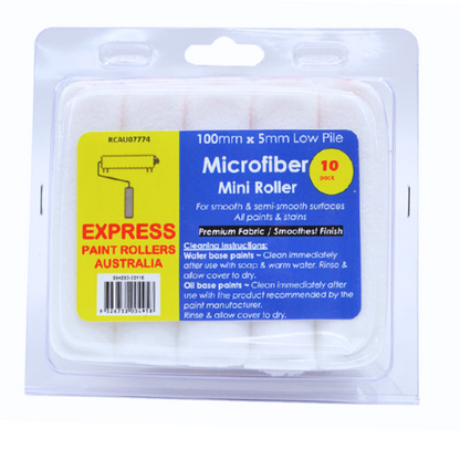 Express Rollers Mini Microfibre 100mm roller sleeves