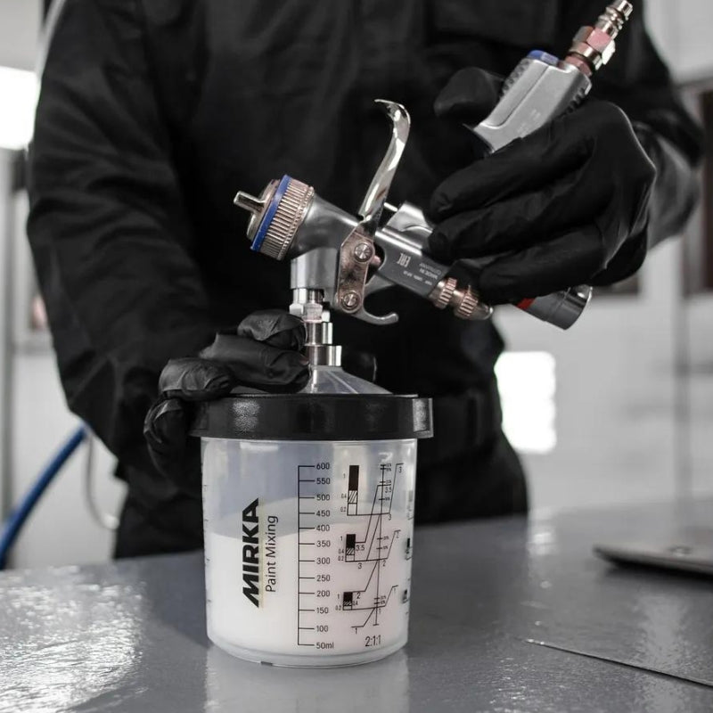 Mirka Paint Cup System with 125µm Filter Lid