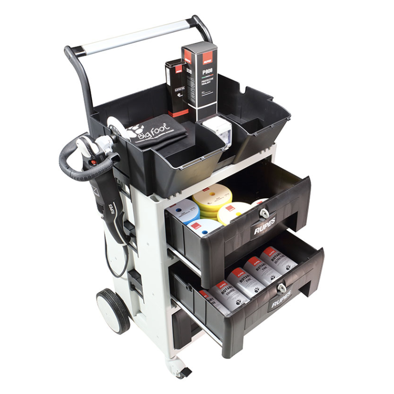 Rupes Carrier System – Polishing Trolley With 3 Drawers