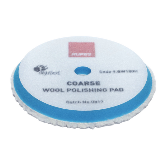 Rupes Coarse Wool Polishing Pads For Random Orbital 9.BW180H/1