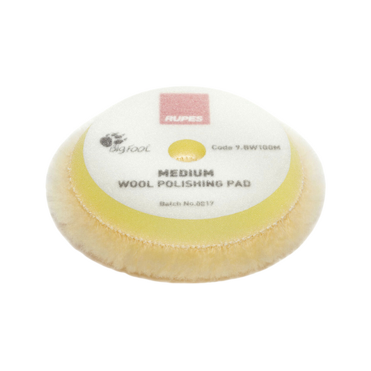 Rupes Medium Wool Polishing Pads For Random Orbital 9.BW100M/1