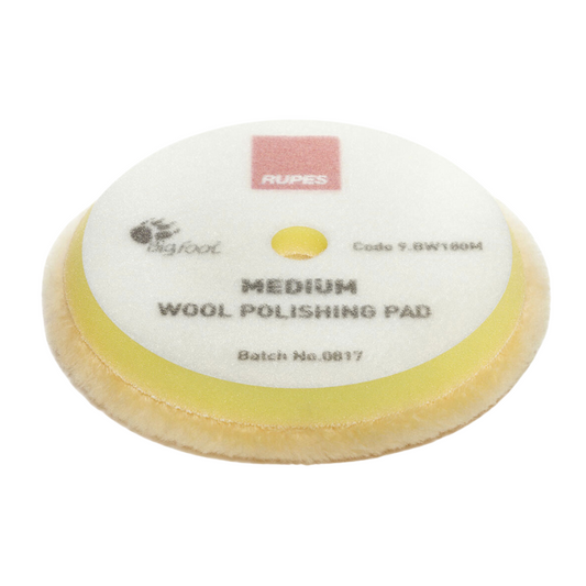 Rupes Medium Wool Polishing Pads For Random Orbital 9.BW180M/1